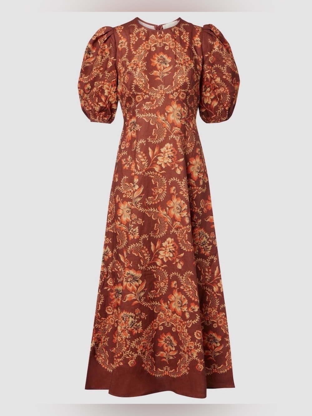 Alemais Seraphina printed linen midi dress